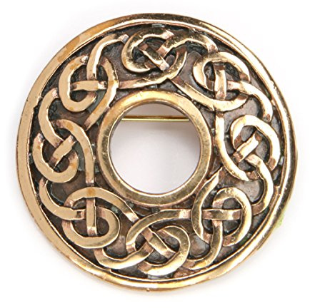 Drachensilber Broche Épingle à vêtements en bronze avec nœud celtique - Fermoir Médiéval