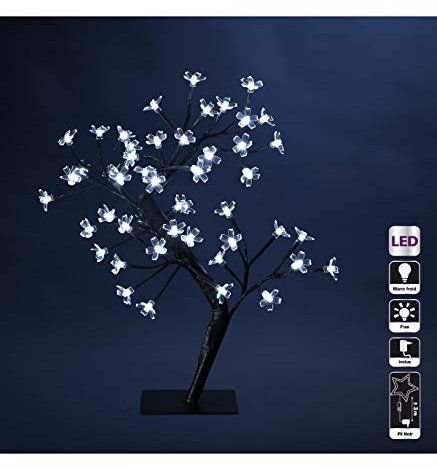 Feeric Lights et Christmas - Arbre Lumineux intérieur Prunus h45cm 48 LED Blanc Froid + transfo