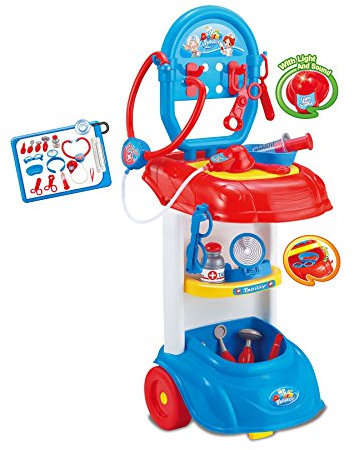 Vinsani® Doctor Medical Play Set Nurse Medic Pretend Role Play Trolley Toy Set Display Model Children Kids Little Doctors Patients Nursing for Children Kids Girls Ages 3 year old +