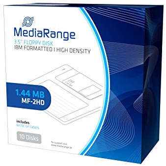 MediaRange 3.5 Disketten 1.44MB|MF-2HD, mit Metall-Verschluss, 10er Pack
