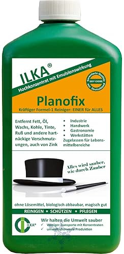 ILKA® - PLANOFIX Komplettreiniger Konz. | 20L | Universal reiniger Küchenreiniger (Zulassung Institut Fresenius), entfernt u.a. Fett, Öl, Wachs, Kohle, Kerosin, Ruß, Tinte - antistatisch