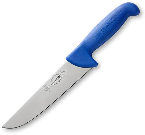 F. DICK Blockmesser, Hackmesser ErgoGrip (Messer mit Klinge 18 cm, X55CrMo14 Stahl, nichtrostend, 56 HRC) 82348181, Blau
