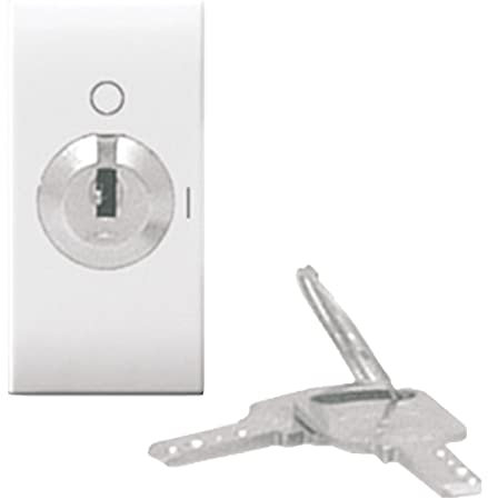 Interruttore Chiave Ave Domus 2P 10Ax 1 Modulo Ral9010 250V -441071