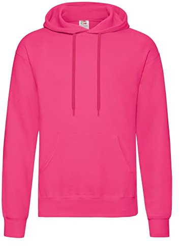 Fruit of the Loom 62-208-0, Men's Classic Hooded Sweat Jacket, Fuchsia, Medium