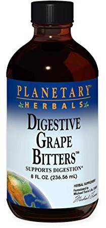 Planetary Herbals Digestive Grape Bitters, Liquid Drops - Supports Digestion - 8 Fluid oz