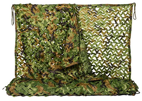NINAT Tarnnetz Camouflage Netz 2Mx3M Woodland Jagd Tarn Waldlandschaft Outdoor Bundeswehr Tarn Armee Bundeswehr Army Camo Tarnung Net Oliv-grün BW Camping