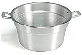 Home 3057438 Caldaia Alluminio Pesante Spazzolata Cm38 Pentole e Preparazione Cucina, 0.1 Litri, Argento