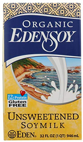Eden Foods Organic Unsweetened Soymilk - Case of 12 - 32 FL oz.