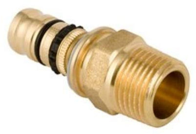 Geberit 611.535.00.5 Mepla Raccordo a Pressare Diritto Maschio, Grigio