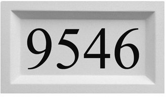 Personalized Address Plaque by ABC Address Blocks. 9 x 15 Recessed Style. Pre-Cast Stone. Engraved Sign for Mailbox.