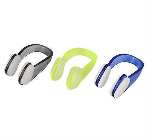 uxcell Rubber Waterproof Swim Nose Clip, 3 PCS Swimming Nose Plug Adjuster for Water Sports, Protector Nose Clips for Adults, 3 Color