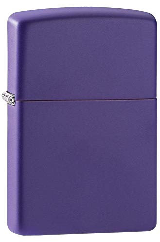 Zippo Briquet tempête – Violet Mat – Modèle de Base – Rechargeable – Réutilisable – Design Coupe-Vent – Boîte Cadeau – Fabriqué aux États-Unis