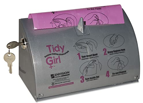 Stout Tidy Girl TGUDP Tidy Girl Plastic Feminine Hygiene Disposal Bag Dispenser Gray