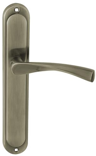 Domino Poignée de Porte Aveugle | Garniture de Plaque Longue | Pour Chambre, Bureau, Cave et Intérieur | En Forme de L | Ferrures