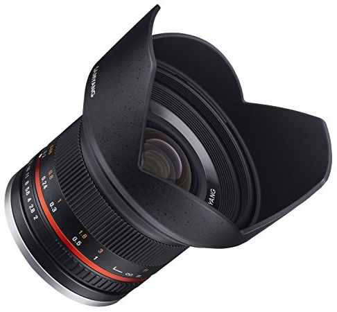 Samyang SY12M-FX-BK 12 mm F2.0 Ultra-Weitwinkelobjektiv für Fujifilm X-Mount Kameras, schwarz