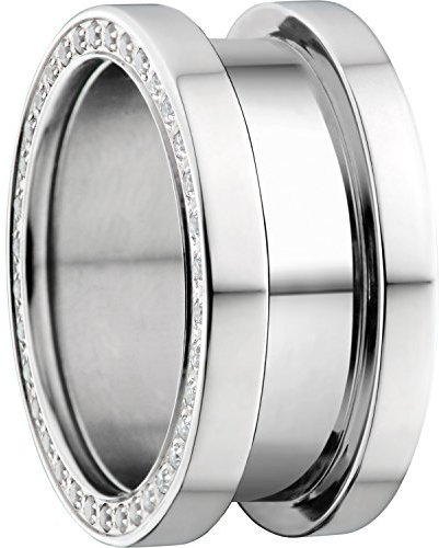 Bering Damen-Ring arctic symphony AußenRing Edelstahl Zirkonia weiß Gr. 62 (19.7) - 525-17-104