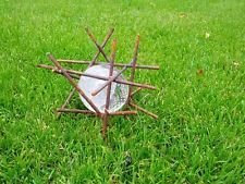 Rose a forma di sfera, palla da giardino in ferro e vetro, 029020, Ruggine Decorazione del giardino