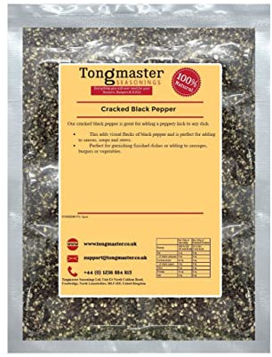 Coarse Cracked Black Pepper - Shaker Jar - 400g (Ideal Size for Grinders)