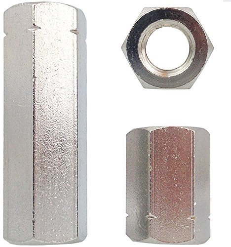 5 Stück Gewindemuffen M12 X 40 (SW19) Sechskant, Edelstahl A2