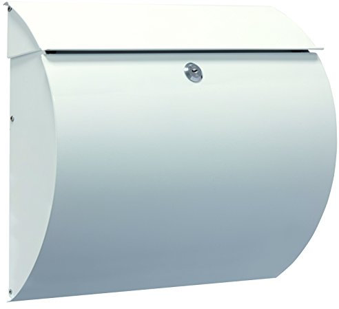 ARREGUI Aura E5401 Buzón Exterior de Acero, Tamaño L (Revistas, Sobres C4), Gran Capacidad, Buzón de Correo Grande, Buzón de Pared Moderno, Antilluvia, Fácil de Instalar, Blanco