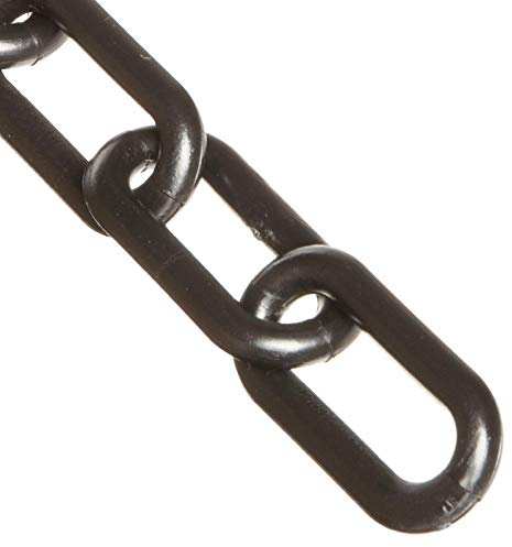 Mr. Chain Plastic Barrier Chain, Black, 3-Inch Link Diameter, 100-Foot Length (80003-100)