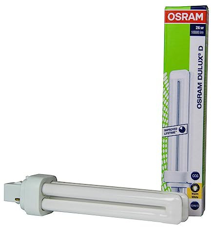 OSRAM Kompaktleuchtstofflampe DULUX D, 26 Watt, G24d-3 VE = 1