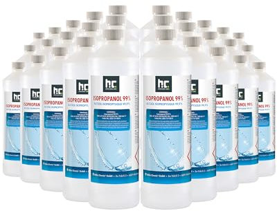Isopropanol 99,9% IPA von Höfer Chemie frisch abgefüllt in handliche 1 L Flaschen - perfekt als Lösungsmittel und Fettlöser geeignet (30 x 1 L)