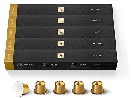 NESPRESSO ORIGINAL Volluto, Espresso mit mittlerer Röstung, Kompatibel mit ORIGINAL Kaffeemaschinen, Kapsel Set aus 50 Kaffeekapseln