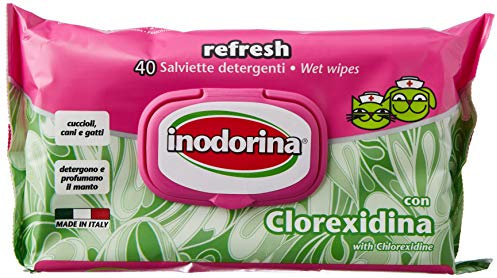 Inodorina PET100106 salviette aggiorna clorhexidina, 40 unità