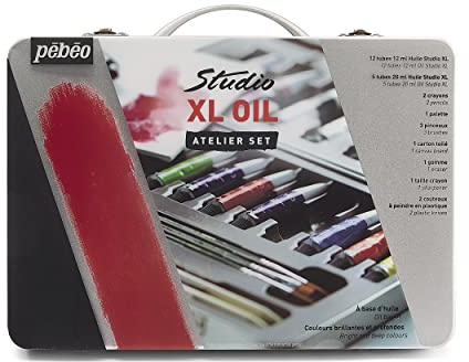 Pébéo Coffret métal de Peinture à l'huile Fine XL Assorties