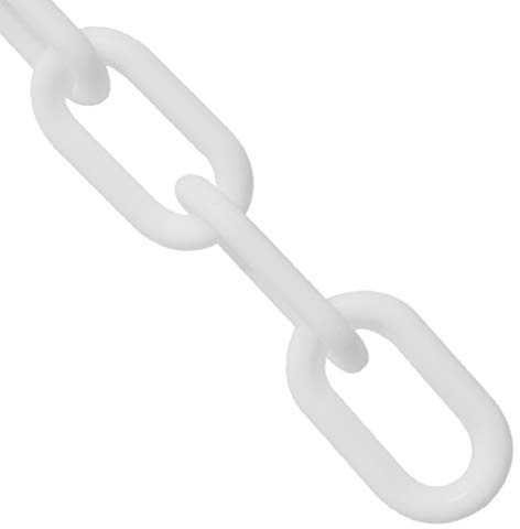 Mr. Chain Plastic Barrier Chain, White, 50 ft Length (30001-50)