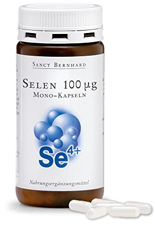 Sanct Bernhard Selen 100 µg Mono Kapseln mit reinem Selen, Inhalt 180 Kapseln
