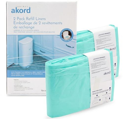 Janibell Akord Liner Refills for Akord 330 Series, Green, Lightly Scented, 2 Count (Pack of 1)