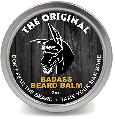 Badass Beard Care Beard Balm for Men - The Original Scent, 2 Ounce - All Natural Ingredients, Soften Hair, Hydrate Skin to Get Rid of Itch and Dandruff, Promote Healthy Growth