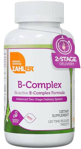 Zahler B-Complex Vitamins for Women & Men - Vitamin B Complex - B Vitamins Complex with B1 B2 B3 B5 B6 B7 B9 B12 - Advanced 2-Stage Delivery System - Gluten Free Kosher Non-GMO VIT B (120 Tablets)