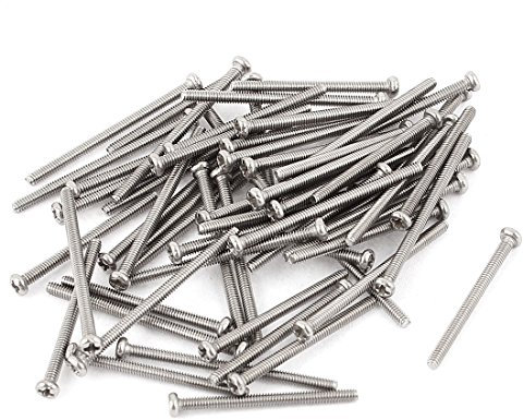 sourcing map Tornillos Phillips de cabeza cruzada de acero inoxidable 304 M2 x 30 mm Perno 30 piezas