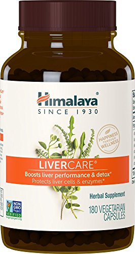 Himalaya LiverCare, 90 Day Supply - Herbal Liver Support Promoting Waste Elimination, Liver Cleanse, Detox, and Bile Production - Vegan, Non-GMO, Gluten Free, 375 mg, 180 Capsules