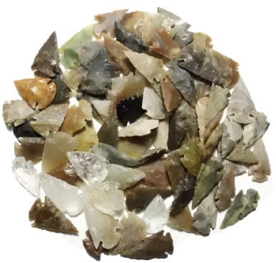 Animus Imperat 80 kleine Pfeilspitzen aus Achat und Kristallquartz Steinzeit Nachbau