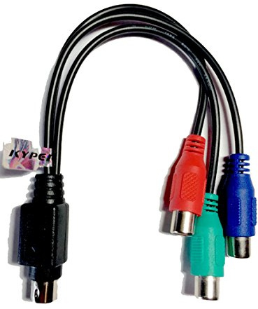 Kyper 7-Pin S-Video to HDTV Cable - NOT Compatible with Standard 4-Pin S-Video - Component RGB Video Adapter