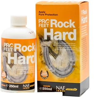 NAF Profeet Rock Hard 250ml – Hoof Hardener for Horses – Strengthens Soft or Crumbling Hooves – Antibacterial Formula for Hoof Wall & Sole Health
