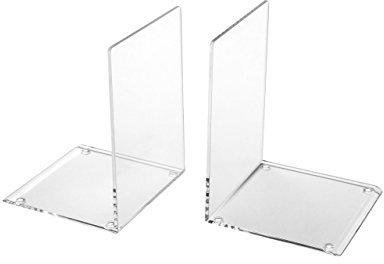 Unbekannt ABE-1 Buchstützen aus klarem Acryl, 2 Stück