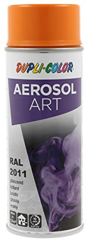 DUPLI-COLOR AEROSOL ART RAL 2011 tieforange glänzend 400 ml, Spraylack für vielseitigen Einsatz, schnelltrocknend, hohe Deckkraft, für Innen- und Außenbereiche geeignet