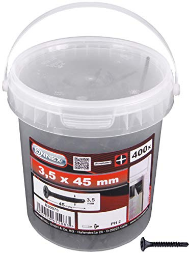 Connex B30075 Vis à fixation rapide 3,5 x 45 phosphatées 400 g