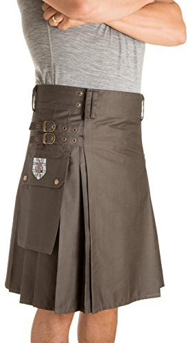 Damn Near Kilt 'Em Mens Classic Greenhorn Utility Kilt - Utility Kilt Dark Gray