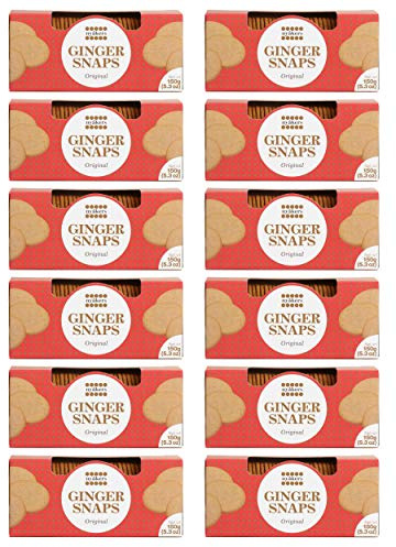 Nyakers Gingerbread Snaps Cookies - Finest Ginger Snaps Original Flavor Swedish Cookie | Perfect for Snacks On The Go | 150g - 5.3 oz | Pack of 12