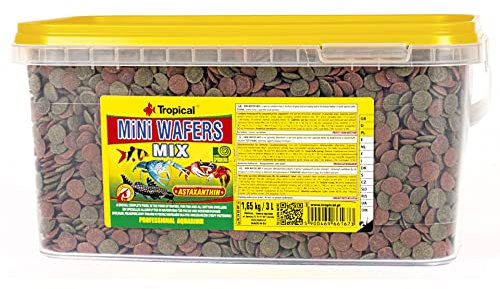 Tropical Mini Wafers Mix Mini Chips für Bodenfressende Zierfische, 1er Pack (1 x 3 l)