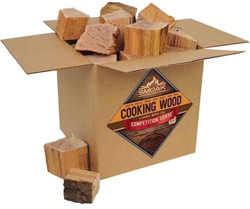 Smoak Firewood’s Cooking Wood Chunks (Competition Grade) USDA Certified for Smoking, Grilling or Barbequing (White Oak 8-10lbs 729 Cubic in.)