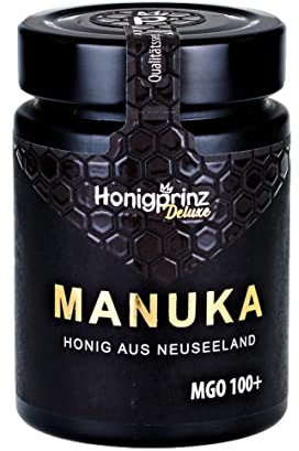 Honigprinz - Manuka Honig MGO 100+, MGO 300+, MGO 400+, zertifiziert aus Neuseeland | Honigprinz Familien – Imkerei (MGO 100+, Einzeln)