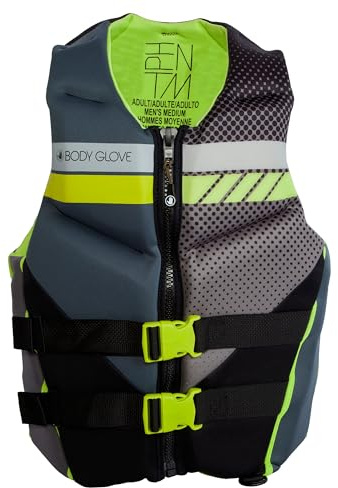 Body Glove Mens Phantom USCGA Neoprene Life Jacket PFD -M-Gry/YEL