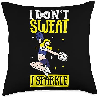 cheerleading cheer quote Football stadium Dance pom pom Throw Pillow